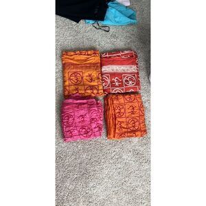 Traditional Bandhani Banarsi georgette chunni dupatta Tie-dye Desi yoga scarf